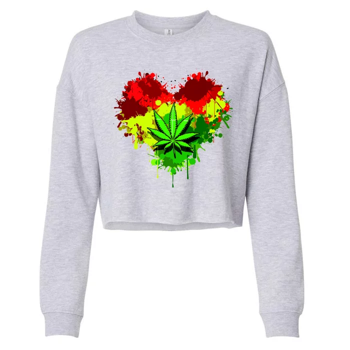 Love Weed Medical Marijuana Cropped Pullover Crew