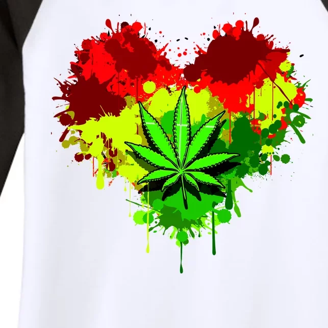 Love Weed Medical Marijuana Women's Tri-Blend 3/4-Sleeve Raglan Shirt