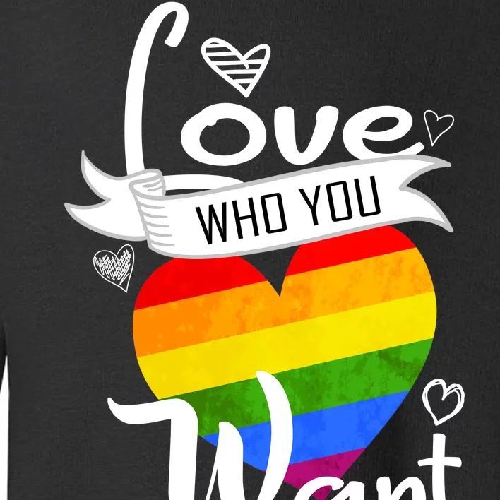 Love Who You Want Toddler Sweatshirt