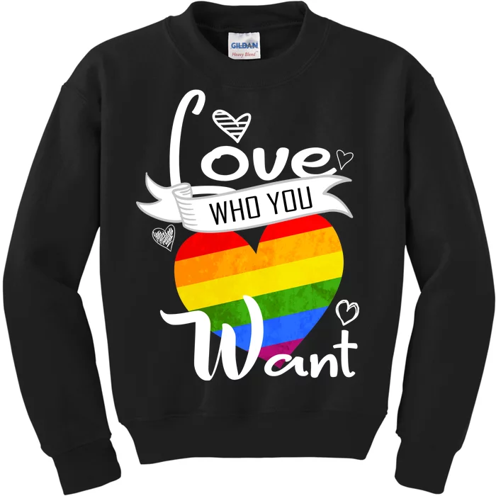 Love Who You Want Kids Sweatshirt