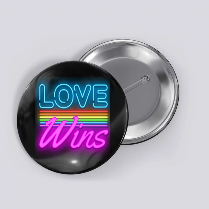 Love Wines Rainbow Neon Sign Button