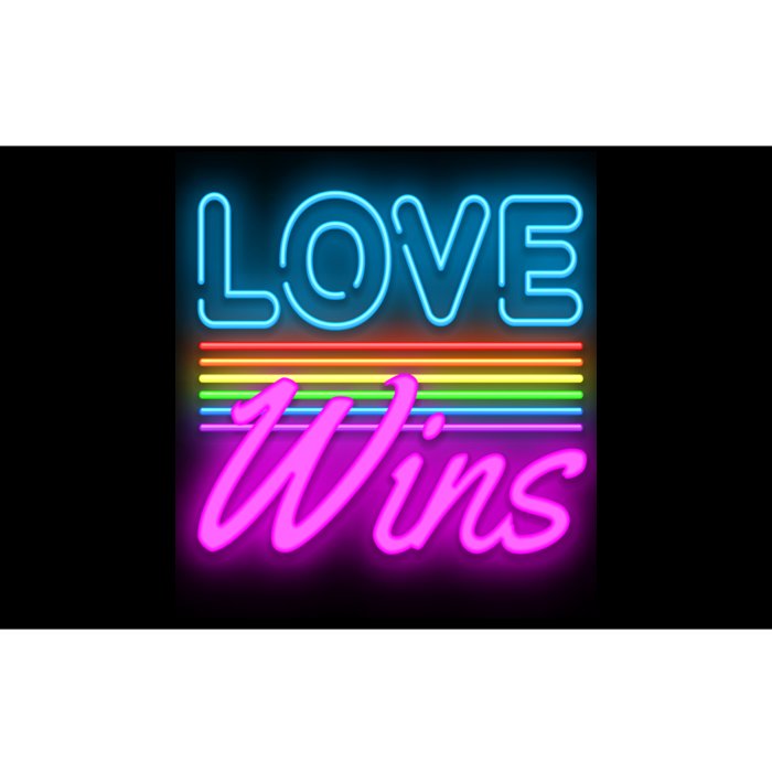 Love Wines Rainbow Neon Sign Bumper Sticker