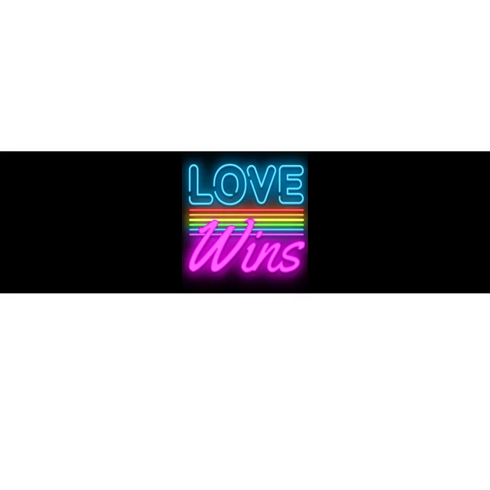 Love Wines Rainbow Neon Sign Bumper Sticker