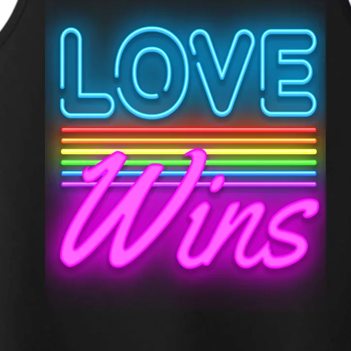 Love Wines Rainbow Neon Sign Performance Tank