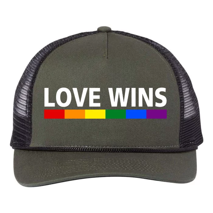 Love Wins Retro Rope Trucker Hat Cap