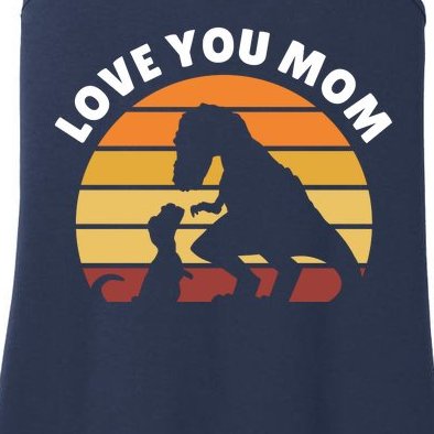 Love You Mom Dinosaur Ladies Essential Tank