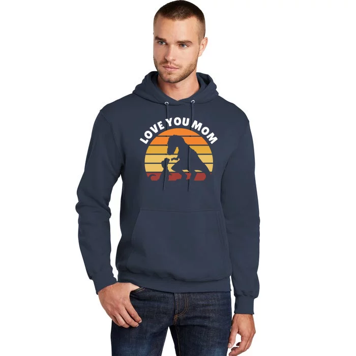 Love You Mom Dinosaur Tall Hoodie