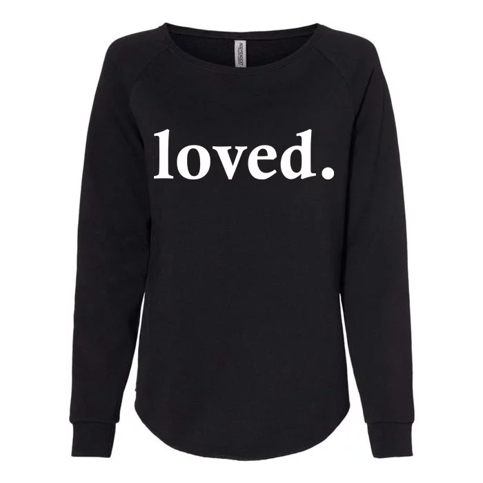 Loved. Valentine's Day Love Classic Logo Womens California Wash Sweatshirt