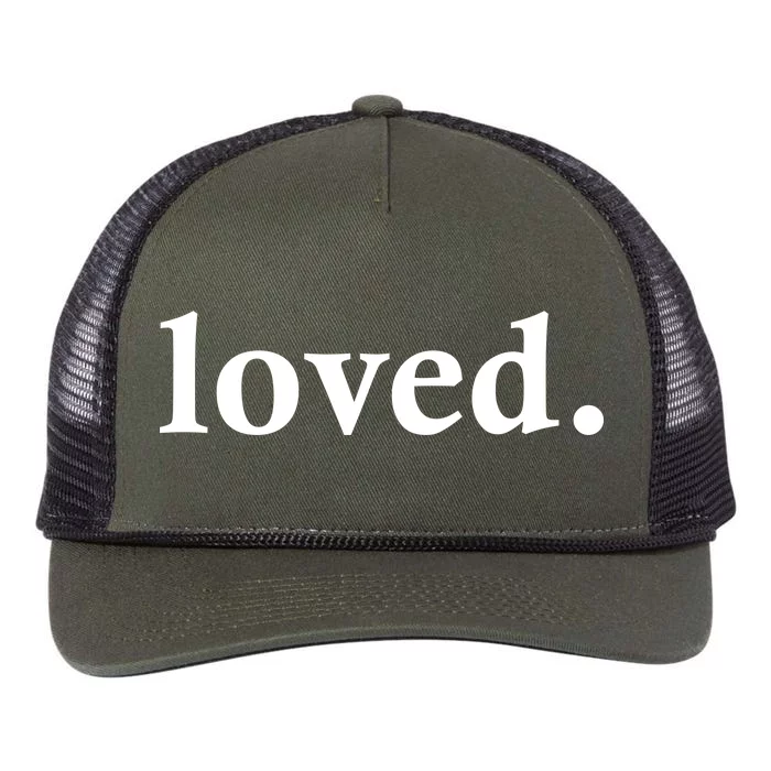 Loved. Valentine's Day Love Classic Logo Retro Rope Trucker Hat Cap