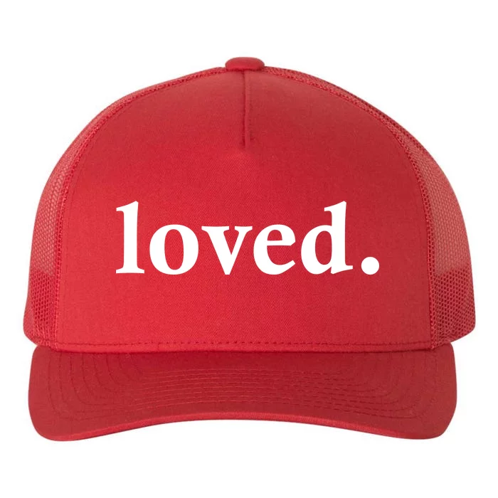 Loved. Valentine's Day Love Classic Logo Yupoong Adult 5-Panel Trucker Hat