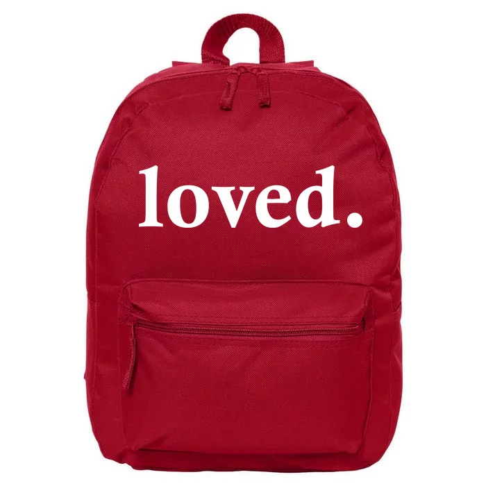 Loved. Valentine's Day Love Classic Logo 16 in Basic Backpack