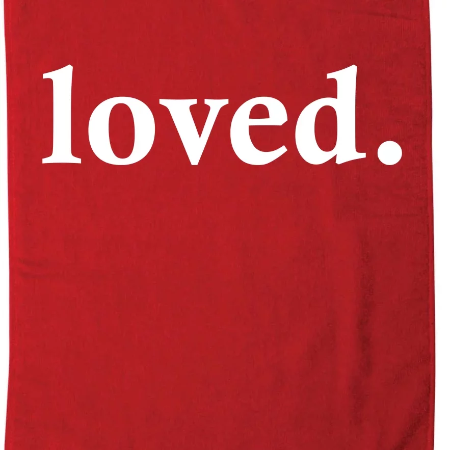 Loved. Valentine's Day Love Classic Logo Platinum Collection Golf Towel