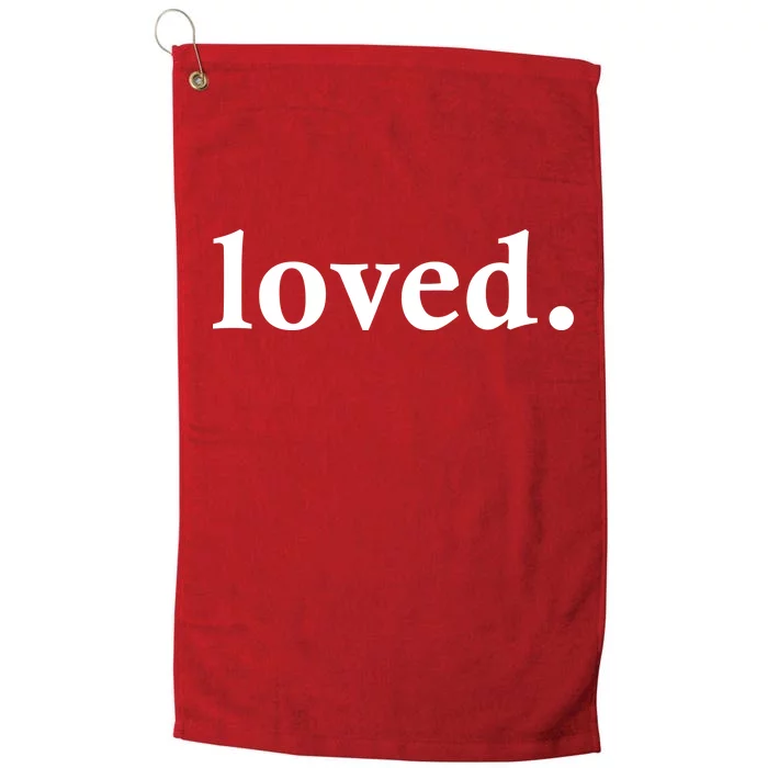 Loved. Valentine's Day Love Classic Logo Platinum Collection Golf Towel