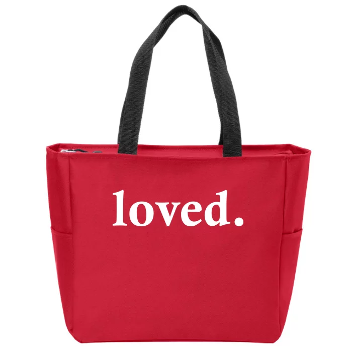 Loved. Valentine's Day Love Classic Logo Zip Tote Bag