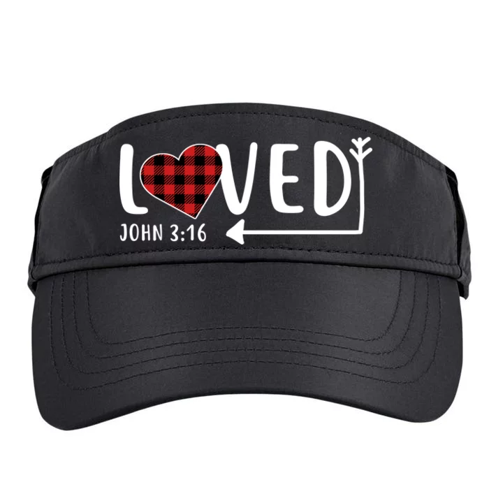 Loved Arrow Heart John 3:16 Adult Drive Performance Visor