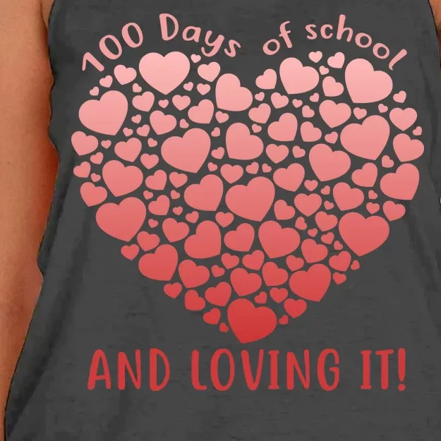 Loving 100 Days of School Women's Knotted Racerback Tank