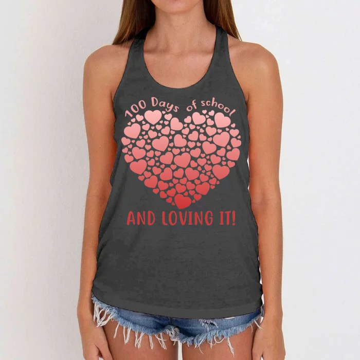 Loving 100 Days of School Women's Knotted Racerback Tank