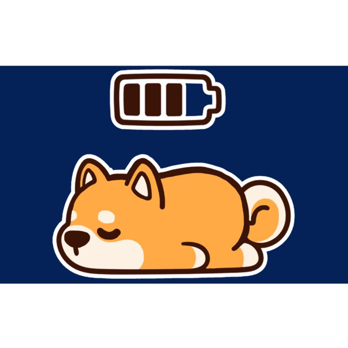 Low Battery Corgi Dog Bumper Sticker