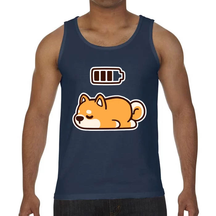 Low Battery Corgi Dog Comfort Colors® Tank Top