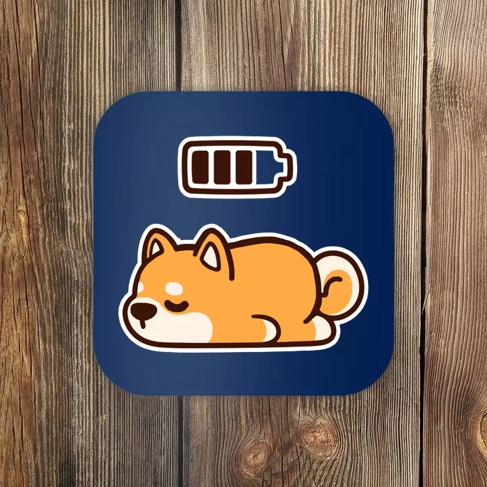 Low Battery Corgi Dog Coaster