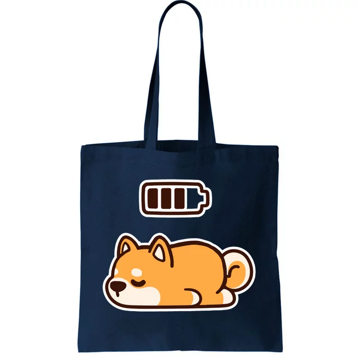 Low Battery Corgi Dog Tote Bag