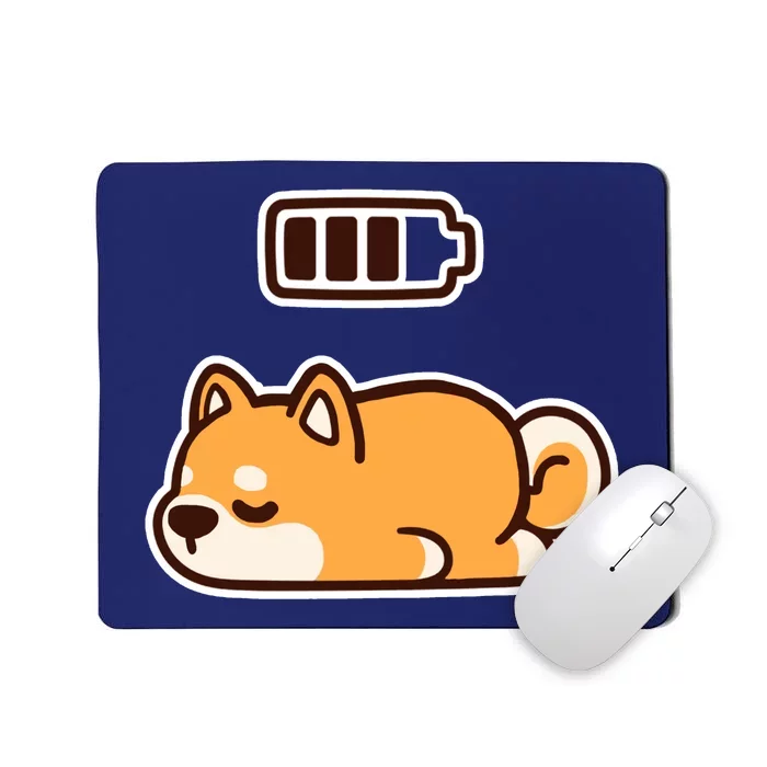 Low Battery Corgi Dog Mousepad