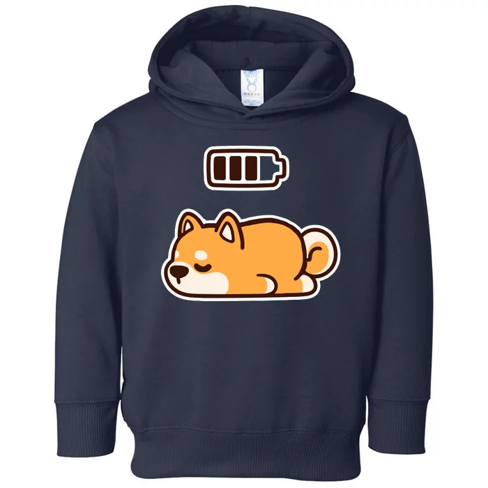 Low Battery Corgi Dog Toddler Hoodie