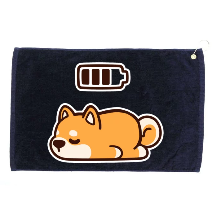 Low Battery Corgi Dog Grommeted Golf Towel