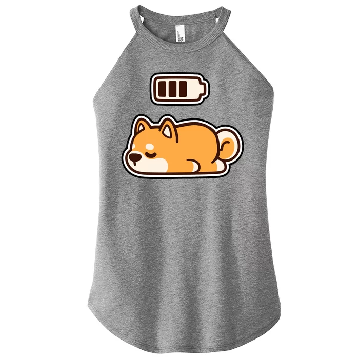 Low Battery Corgi Dog Women’s Perfect Tri Rocker Tank