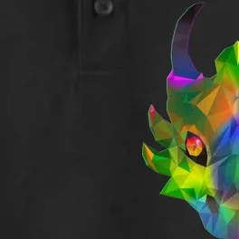 Low Poly Dragon Face Dry Zone Grid Performance Polo