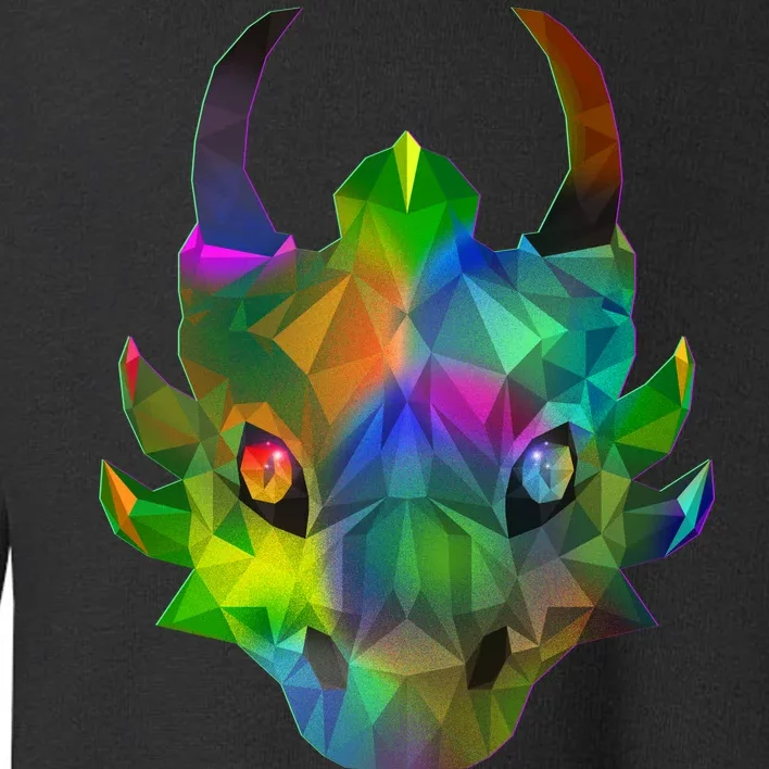 Low Poly Dragon Face Toddler Sweatshirt