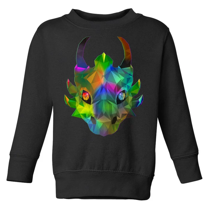 Low Poly Dragon Face Toddler Sweatshirt