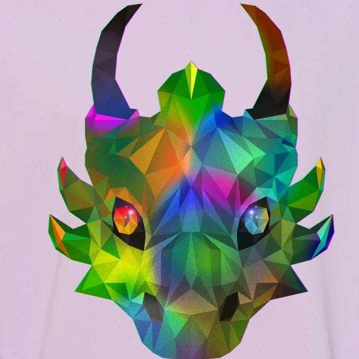 Low Poly Dragon Face Garment-Dyed Sweatshirt