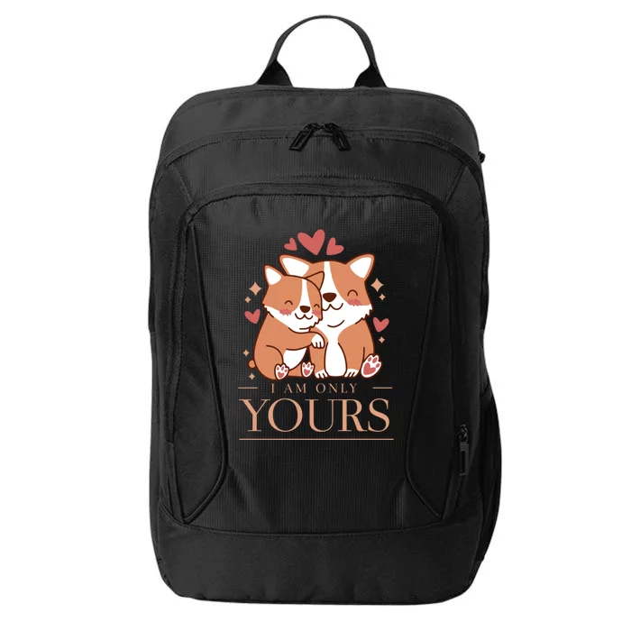 Love Outfit With Cute Corgi Dogs Meaningful Gift I'm Only Deins Gift City Backpack