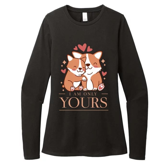 Love Outfit With Cute Corgi Dogs Meaningful Gift I'm Only Deins Gift Womens CVC Long Sleeve Shirt