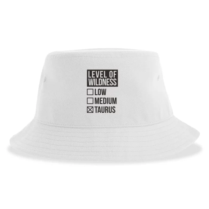 Level Of Wildness Taurus Sustainable Bucket Hat