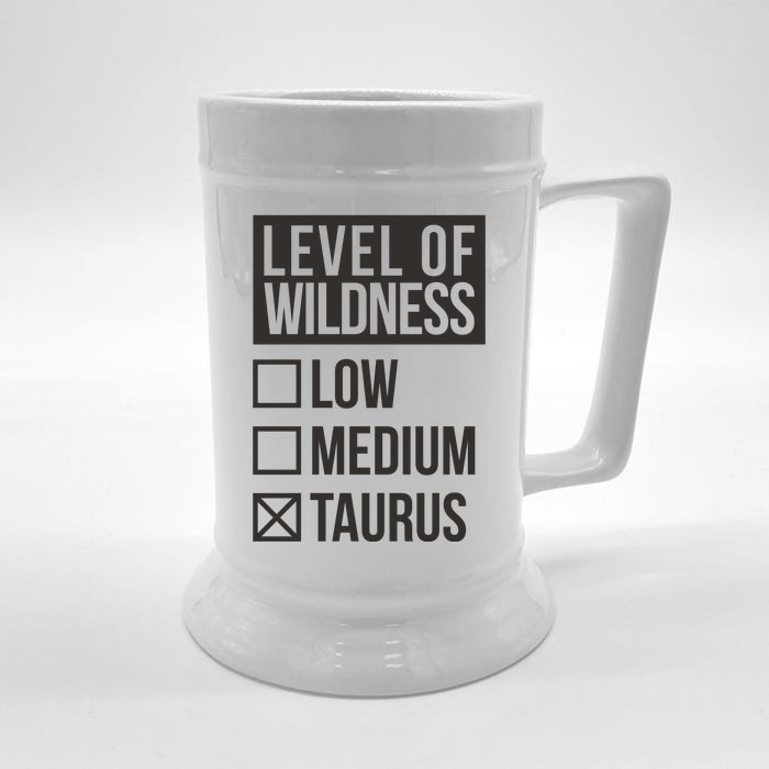 Level Of Wildness Taurus Front & Back Beer Stein