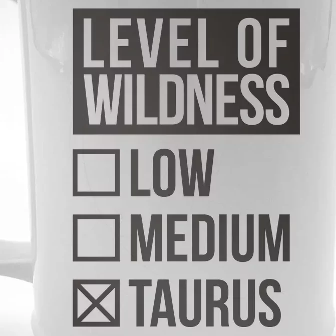 Level Of Wildness Taurus Front & Back Beer Stein