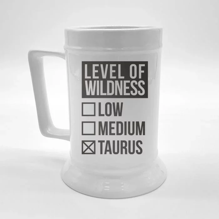 Level Of Wildness Taurus Front & Back Beer Stein