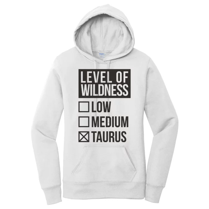 Level Of Wildness Taurus Women's Pullover Hoodie