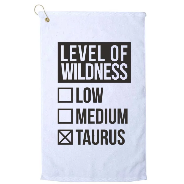 Level Of Wildness Taurus Platinum Collection Golf Towel