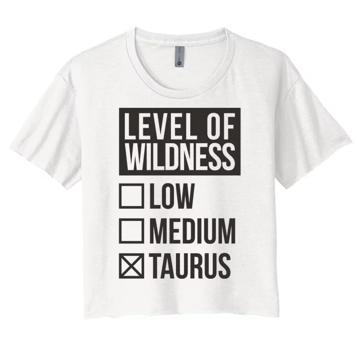 Level Of Wildness Taurus Women's Crop Top Tee