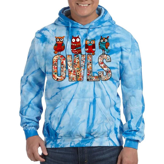 Love Owls Wo Owl Lovers Tie Dye Hoodie