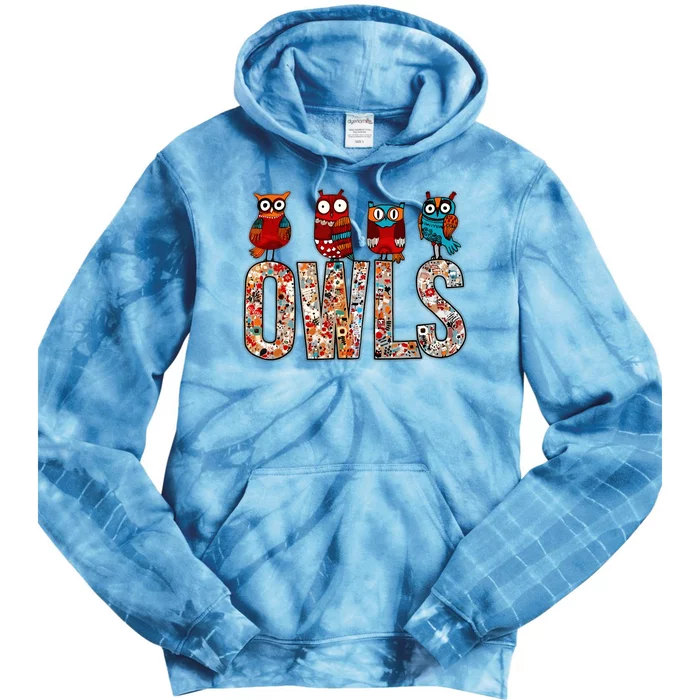 Love Owls Wo Owl Lovers Tie Dye Hoodie