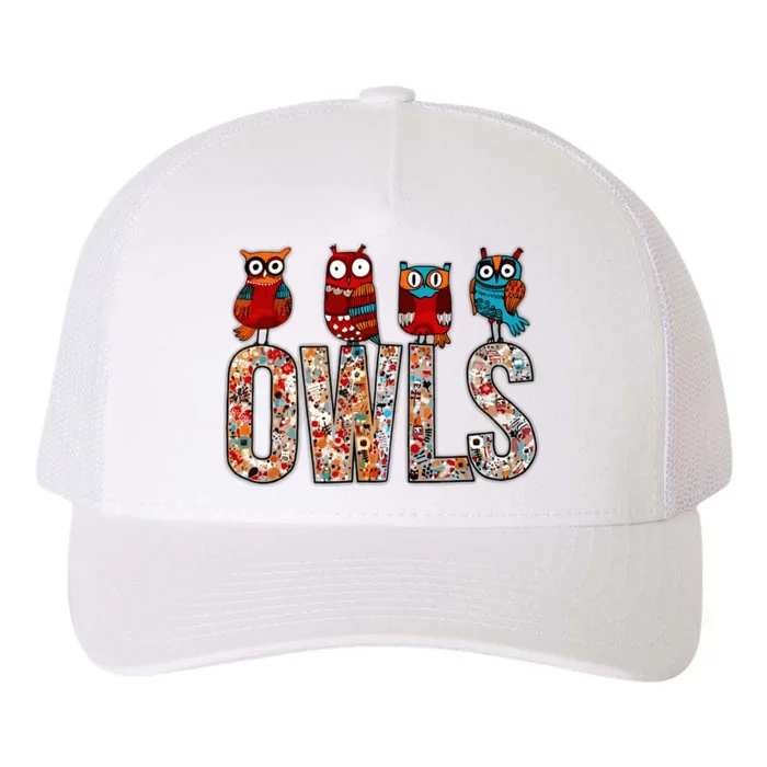 Love Owls Wo Owl Lovers Yupoong Adult 5-Panel Trucker Hat