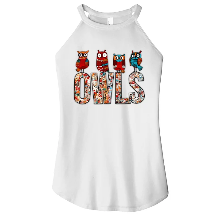 Love Owls Wo Owl Lovers Women’s Perfect Tri Rocker Tank