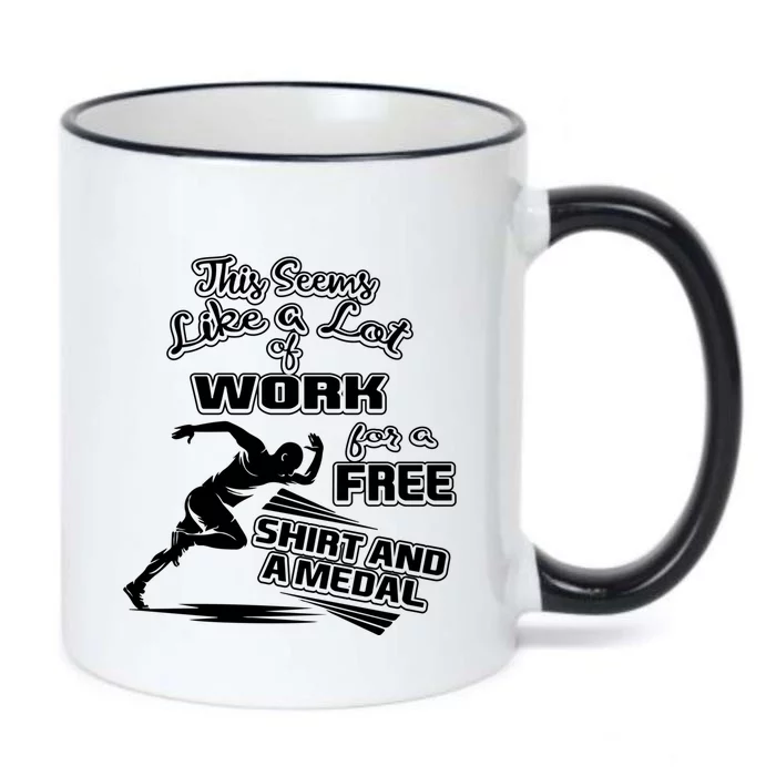 Lot Of Work For A Cute Gift Medal Funny Marathon Gift Black Color Changing Mug