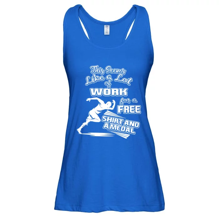 Lot Of Work For A Cute Gift Medal Funny Marathon Gift Ladies Essential Flowy Tank