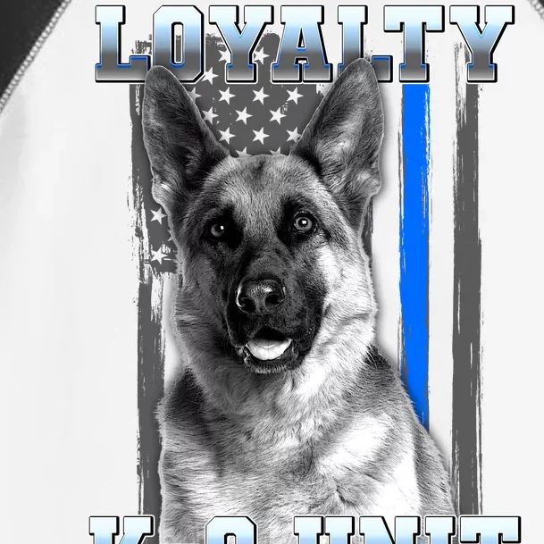 Loyalty K-9 Unit German Shepard Thin Blue Line Flag Toddler Fine Jersey T-Shirt