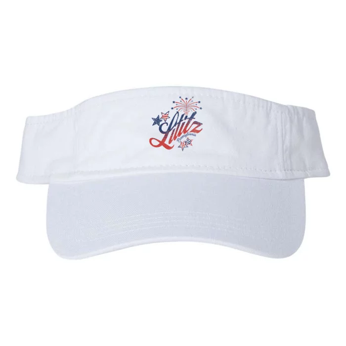 Lititz Pennsylvania 4th Of July Valucap Bio-Washed Visor